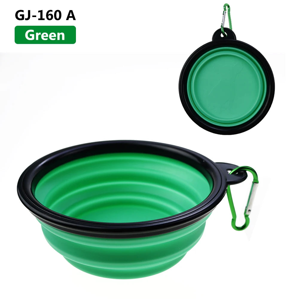 350ml Folding Pet Bowl - Portable Travel Dog & Cat Bowl with Keychain