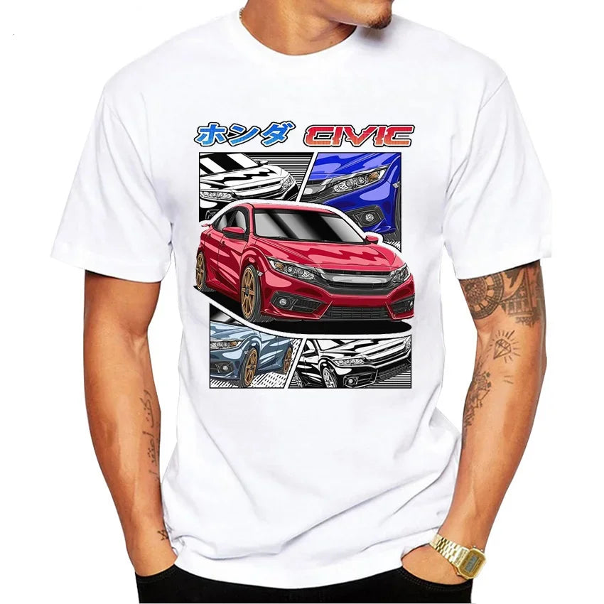 Classic Civic Type R T-Shirt - JDM Legends Summer Print