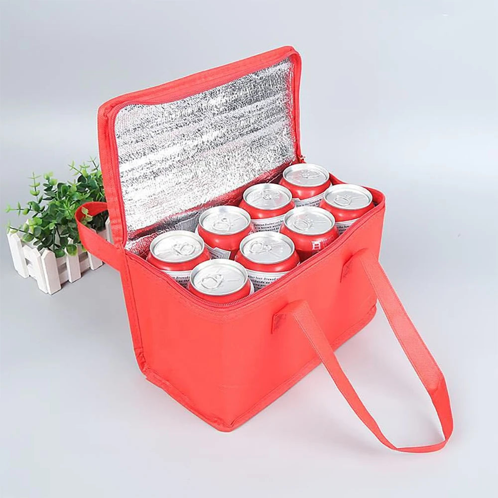 Portable Lunch Cooler Bag - Insulated Picnic Thermal Bag
