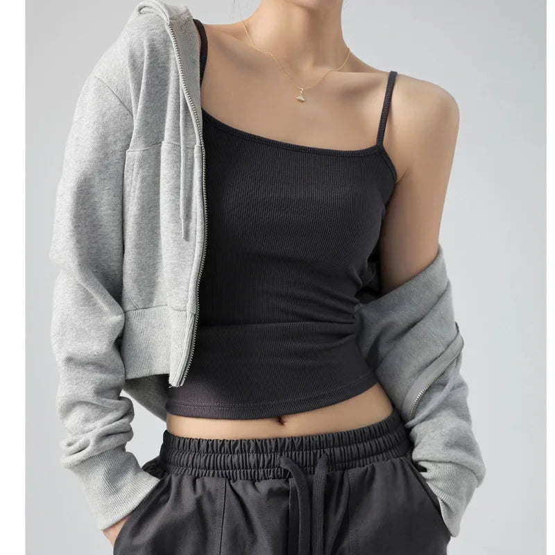 Hot New Solid Color Sexy Tank Tops - Summer Casual Sleeveless Crop Tops