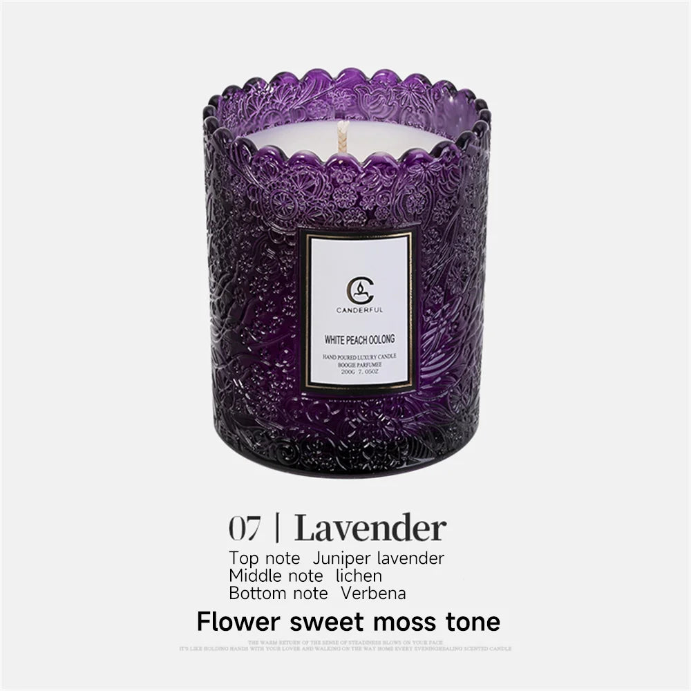 Luxury Scented Soy Candle - Natural Essential Oil for Sleep & Stress Relief