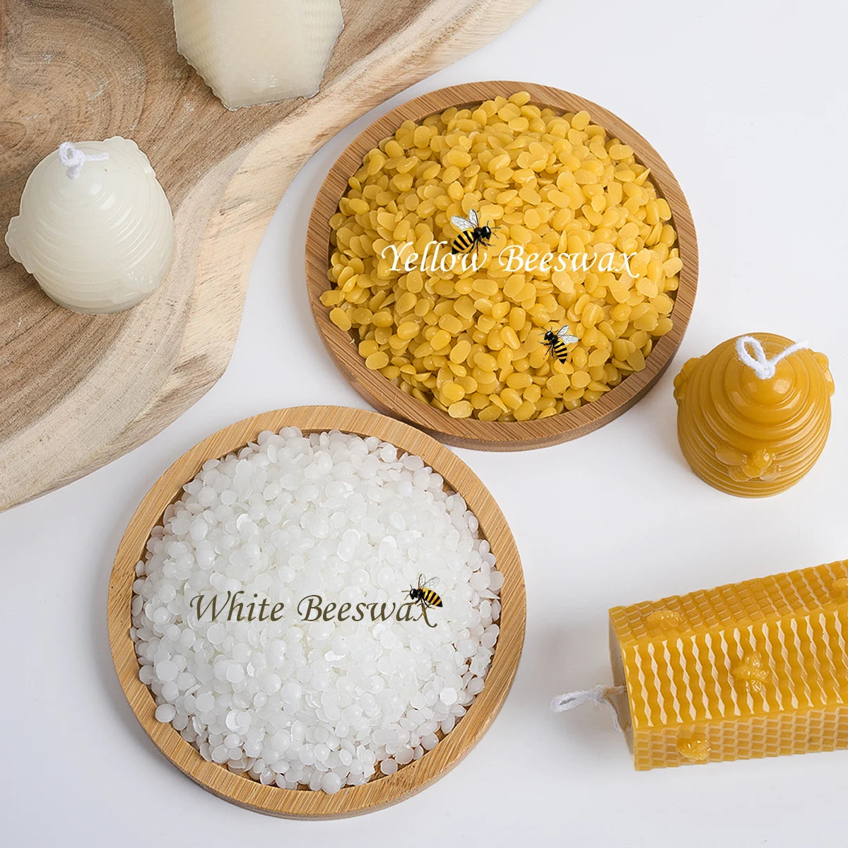 1LB Natural Beeswax - DIY Candle Making Supplies
