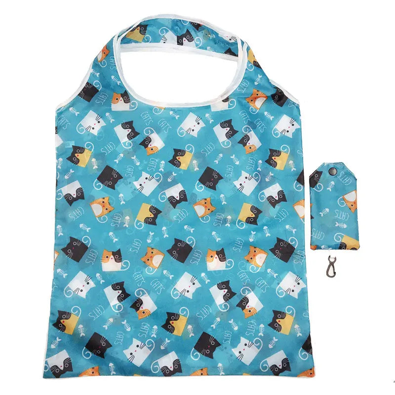 Reusable Shopping Bag - Nylon Foldable Grocery Tote Bag
