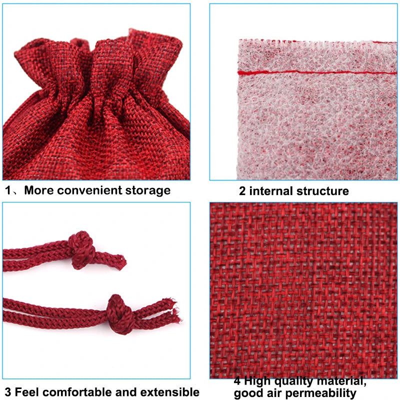 Jute Drawstring Bags - Multi Size Jewelry & Gift Bags