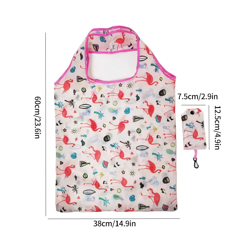Reusable Shopping Bag - Nylon Foldable Grocery Tote Bag