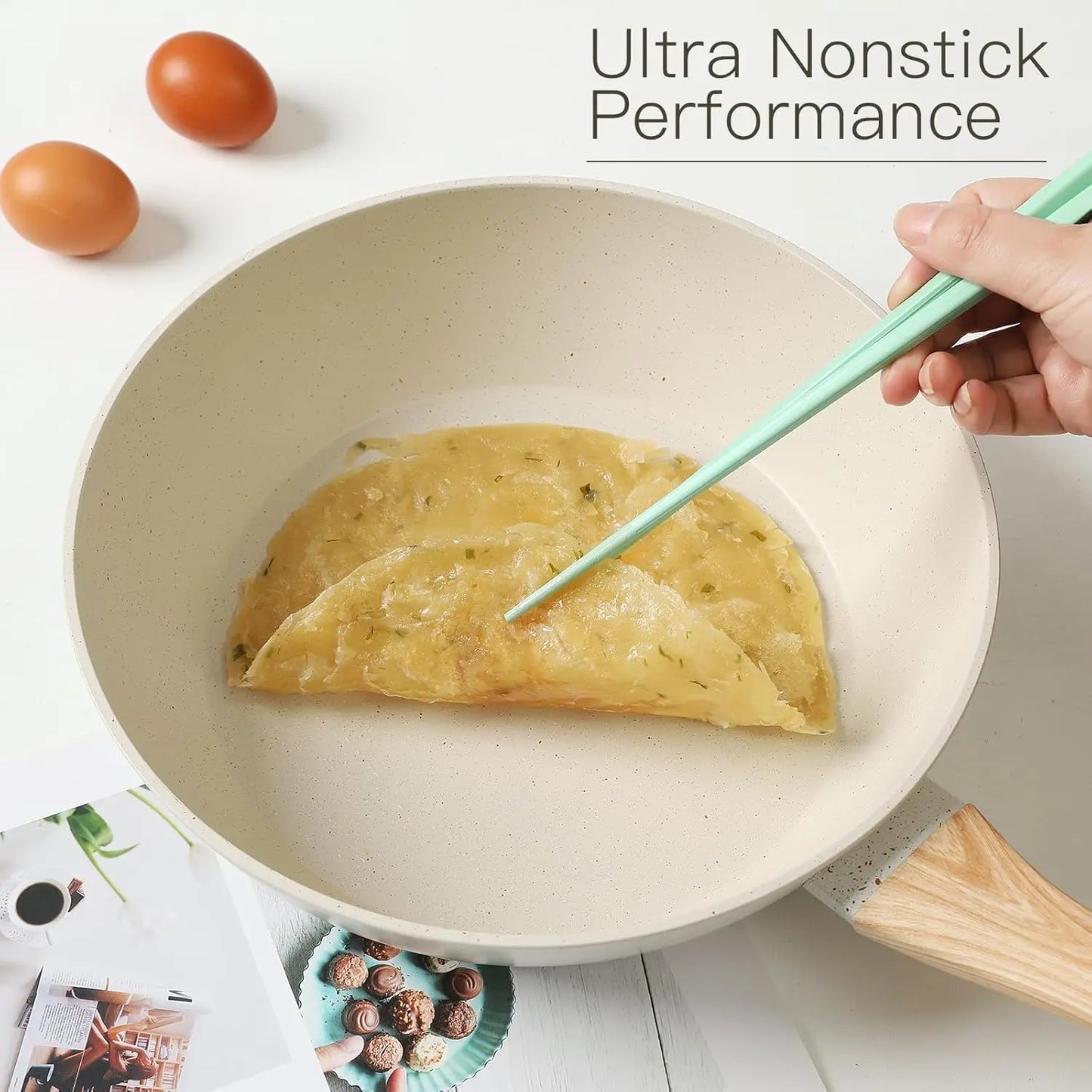 16pc Non-Stick Cookware Set | White Kitchen Set