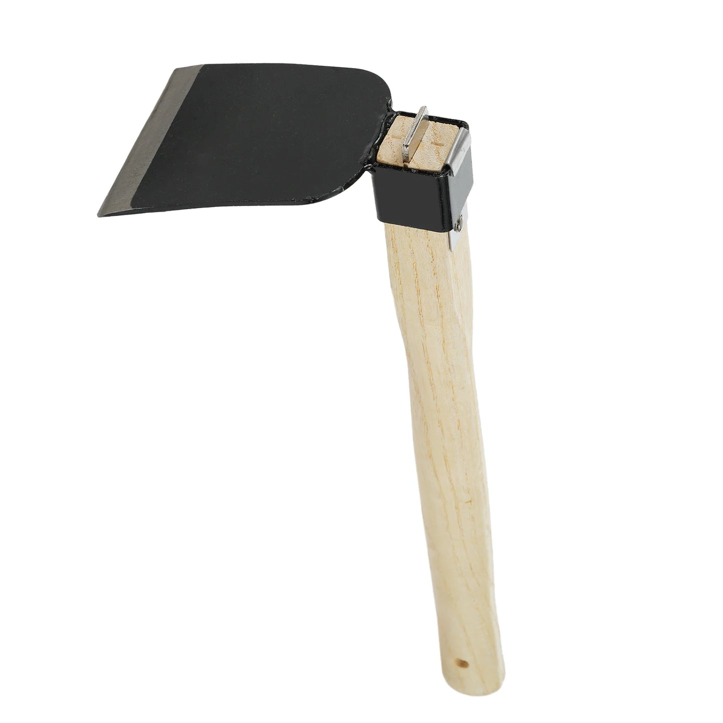 Small Hoe with Short Wooden Handle | Handheld Garden Tool for Loosening & Weeding Soil