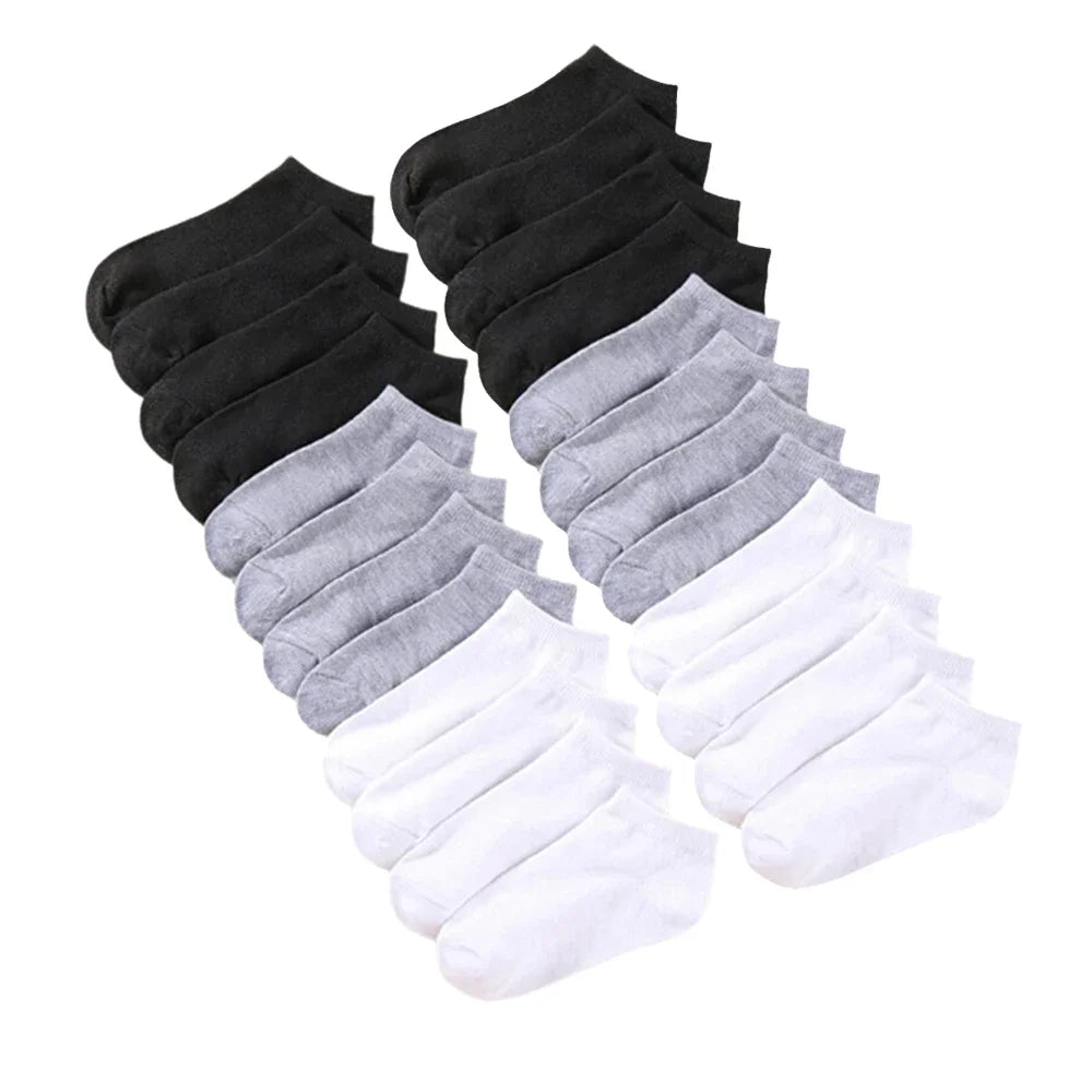 10 Pairs Men's Spring/Summer Socks - Thin Breathable Ankle Socks