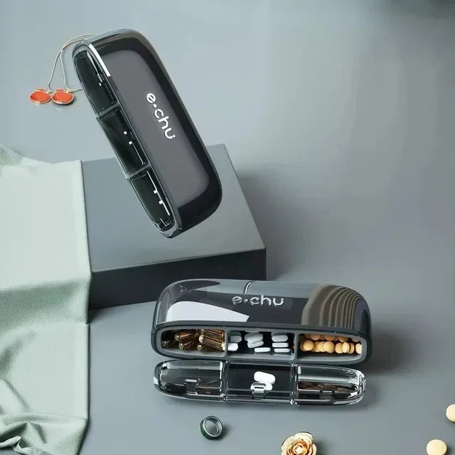Portable 3 Times A Day Pill Box - Compact Travel Organizer