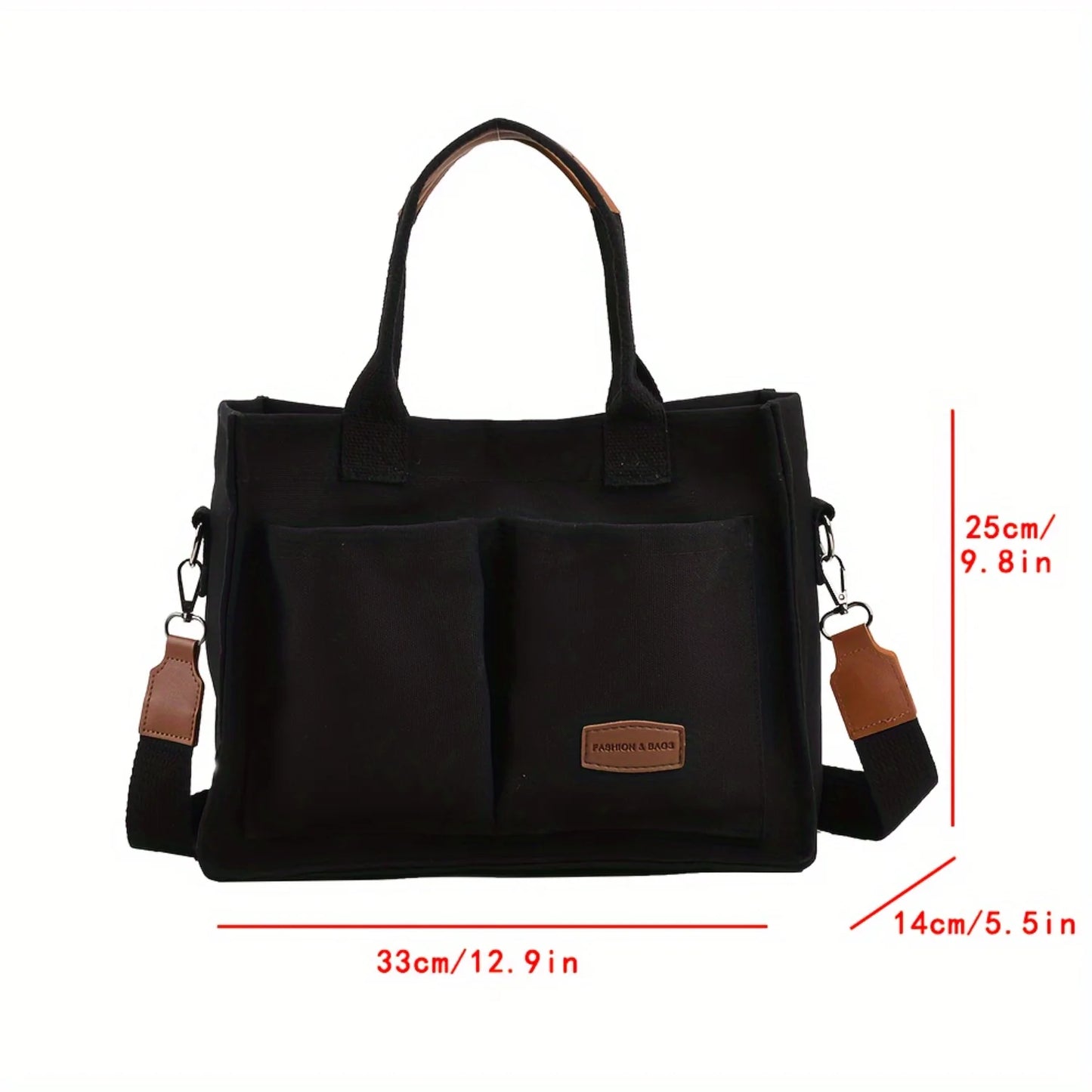 Canvas Tote Bag Crossbody Strap Women's Shoulder Bag