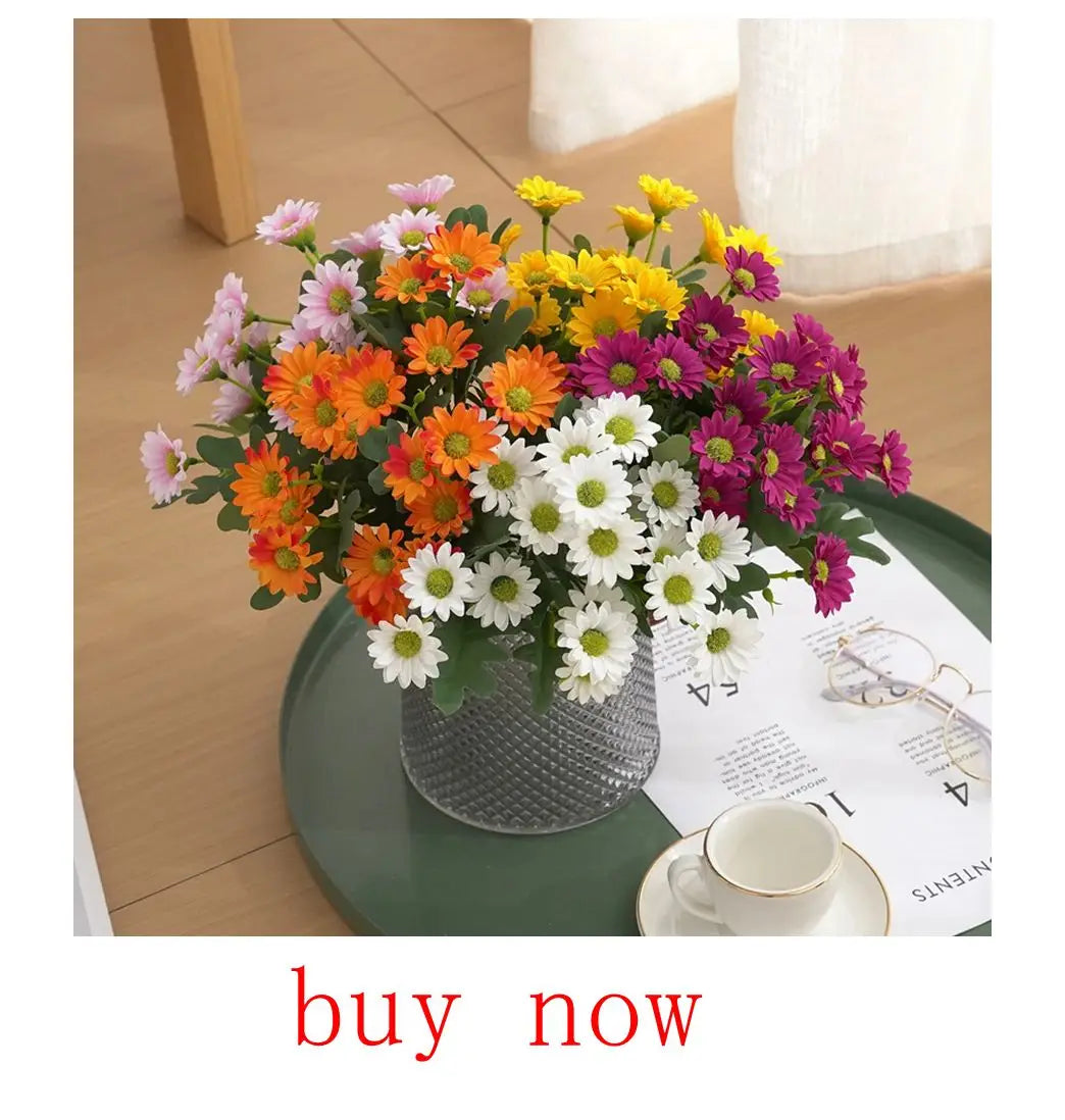 Artificial Peony & Rose Bouquet | Silk Flowers for Home & Wedding Decor