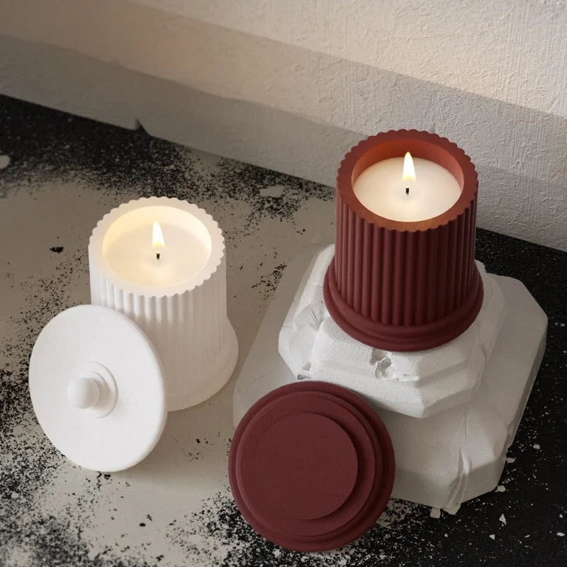 DIY Roman Pillar Candle Mold - Silicone Aromatherapy & Resin Craft Mold