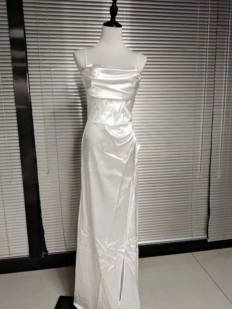 Sexy Green Halter Split Long Dress - Party & Evening Gown