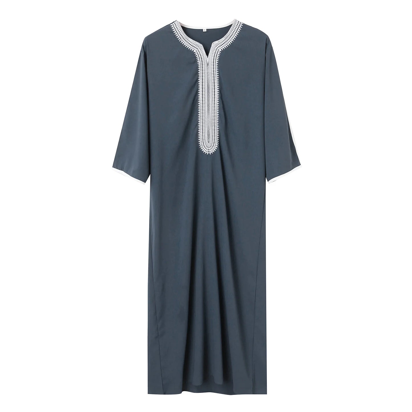 Men's Embroidered Traditional Thobe | Moroccan Boubou Jalabiya Robe