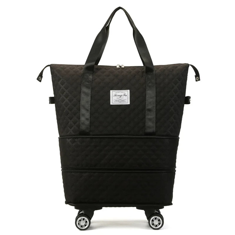 Foldable Rolling Duffle Bag with Wheels | Expandable Carry-On