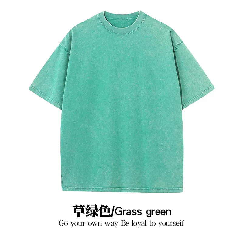 Summer Washed T-Shirt - Men & Women Oversized Cotton Tee