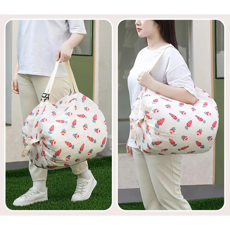 Foldable Shopping Bag - Waterproof Travel Beach & Grocery Bag