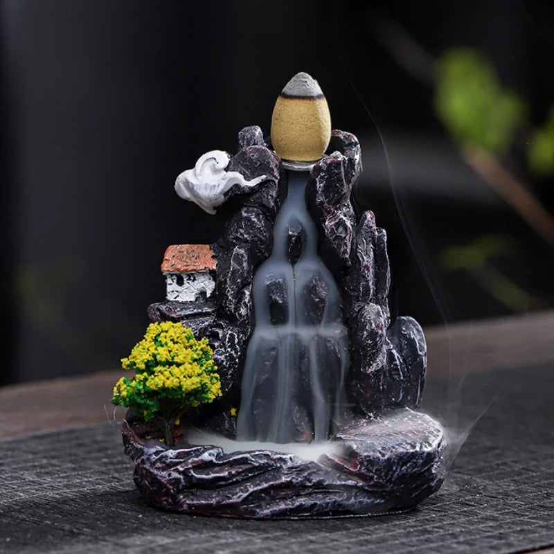 Mountain River Incense Burner | Backflow Aroma Zen Decor