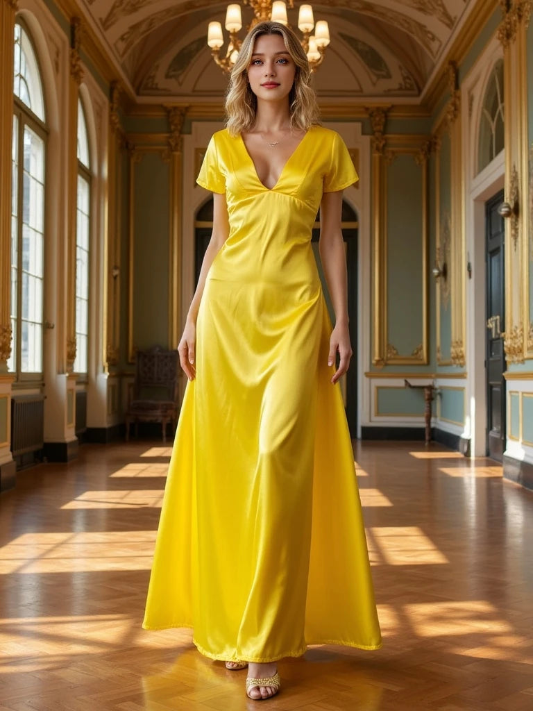 Sexy Green Halter Split Long Dress - Party & Evening Gown