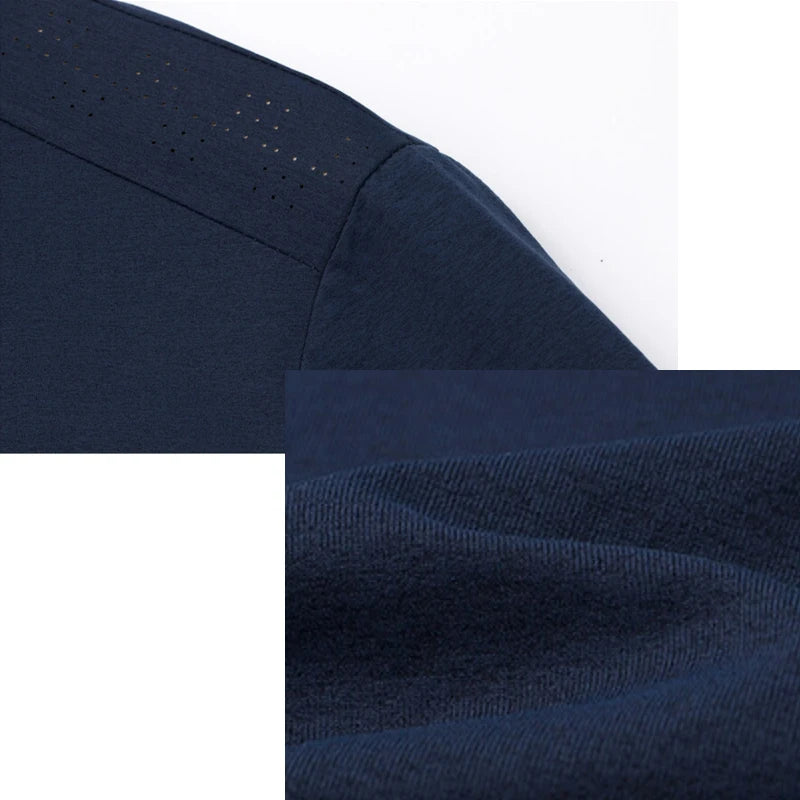 Men's Hollowed-out Polo Shirt - Breathable Slim Fit for Summer