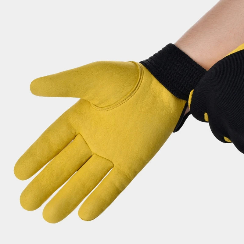 Men's Tough Grip Leather Work Gloves | Utility & Gardening