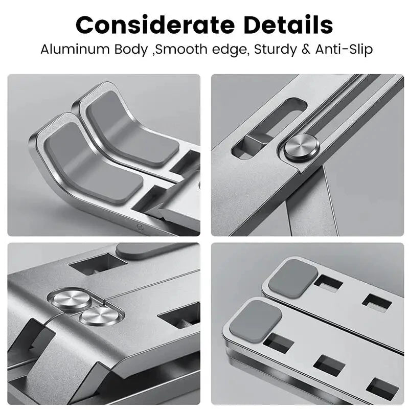 Foldable Aluminum Laptop Stand for MacBook & PC