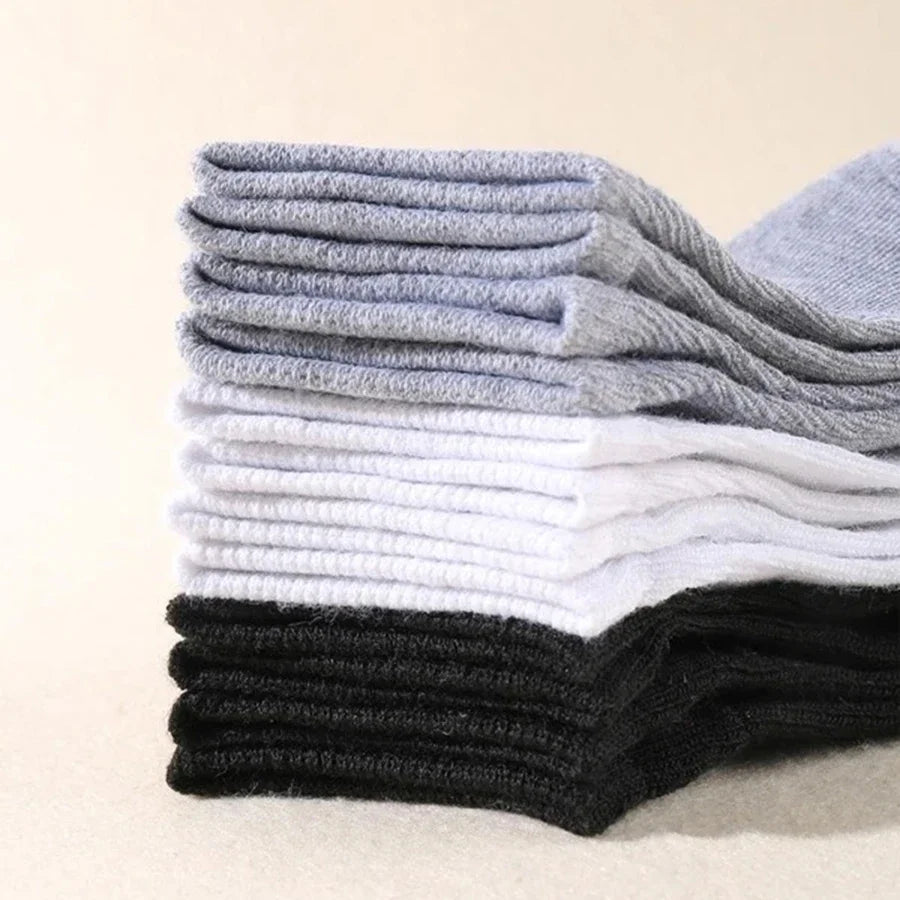 10 Pairs Men's Spring/Summer Socks - Thin Breathable Ankle Socks