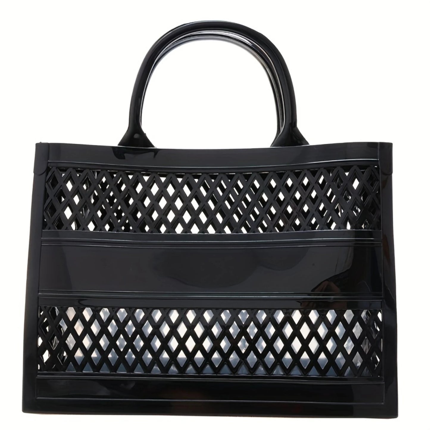 Candy-Colored Basket Bag - Large Capacity Beach Tote
