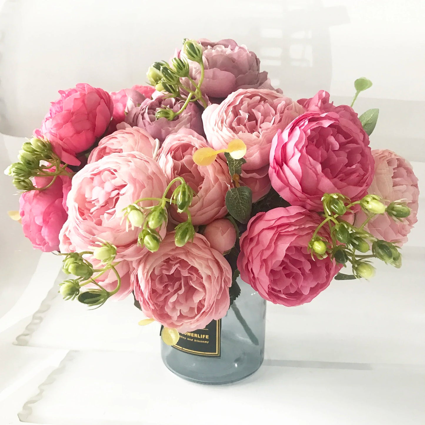 High-Quality Silk Peony & Hydrangea Bouquet for Home & Weddings
