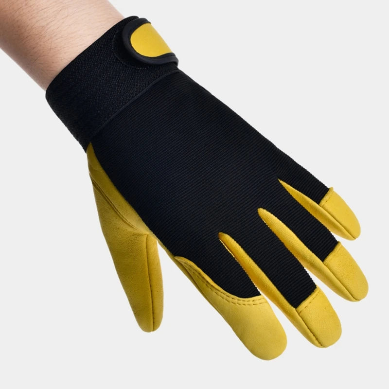 Men's Tough Grip Leather Work Gloves | Utility & Gardening