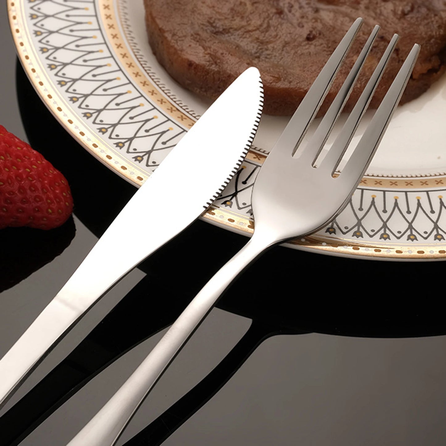 Portable Stainless Steel Flatware Set Lunch Cutlery Set With Case Stainless Steel Reusable Cutlery Kit For Lunch Box Workplace