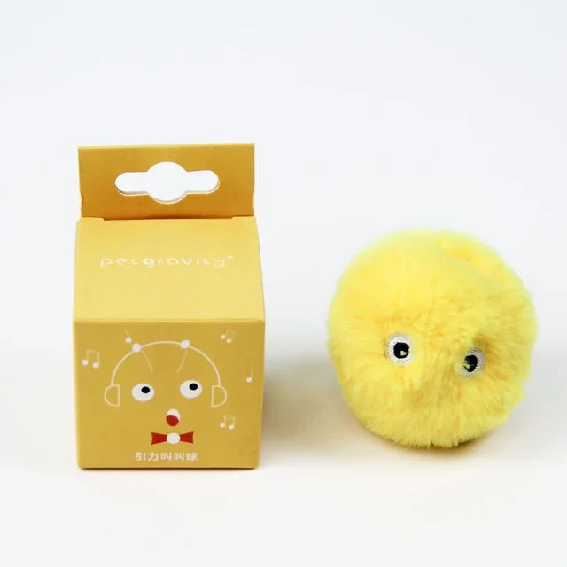 Interactive Cat Ball with Catnip & Squeak – Fun Training Toy for Kittens