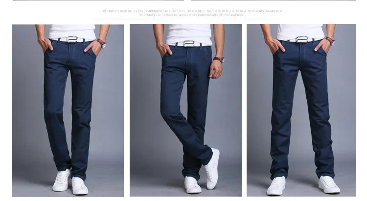 New Spring Casual Pants - Men's Straight Fit Stretch Chino Trousers