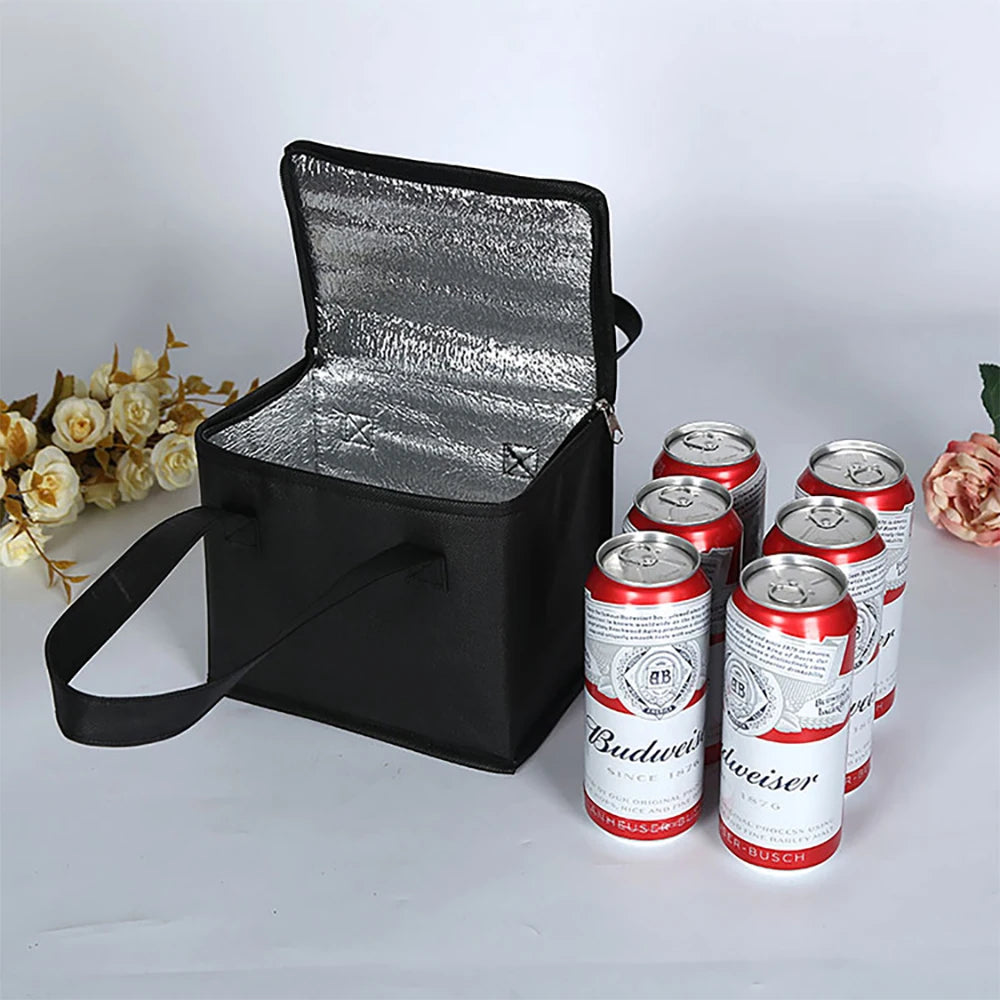 Portable Lunch Cooler Bag - Insulated Picnic Thermal Bag
