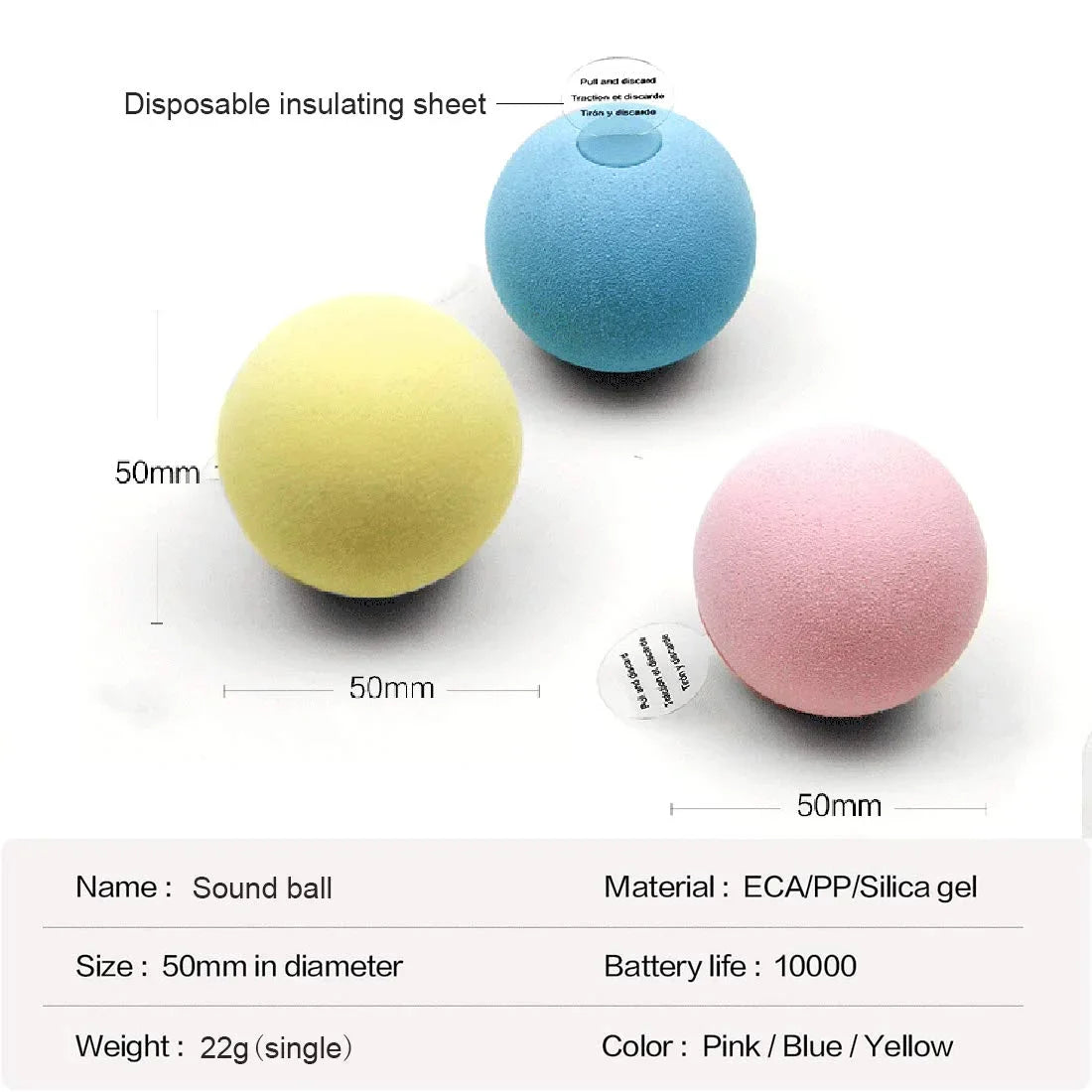 Interactive Cat Ball with Catnip & Squeak – Fun Training Toy for Kittens