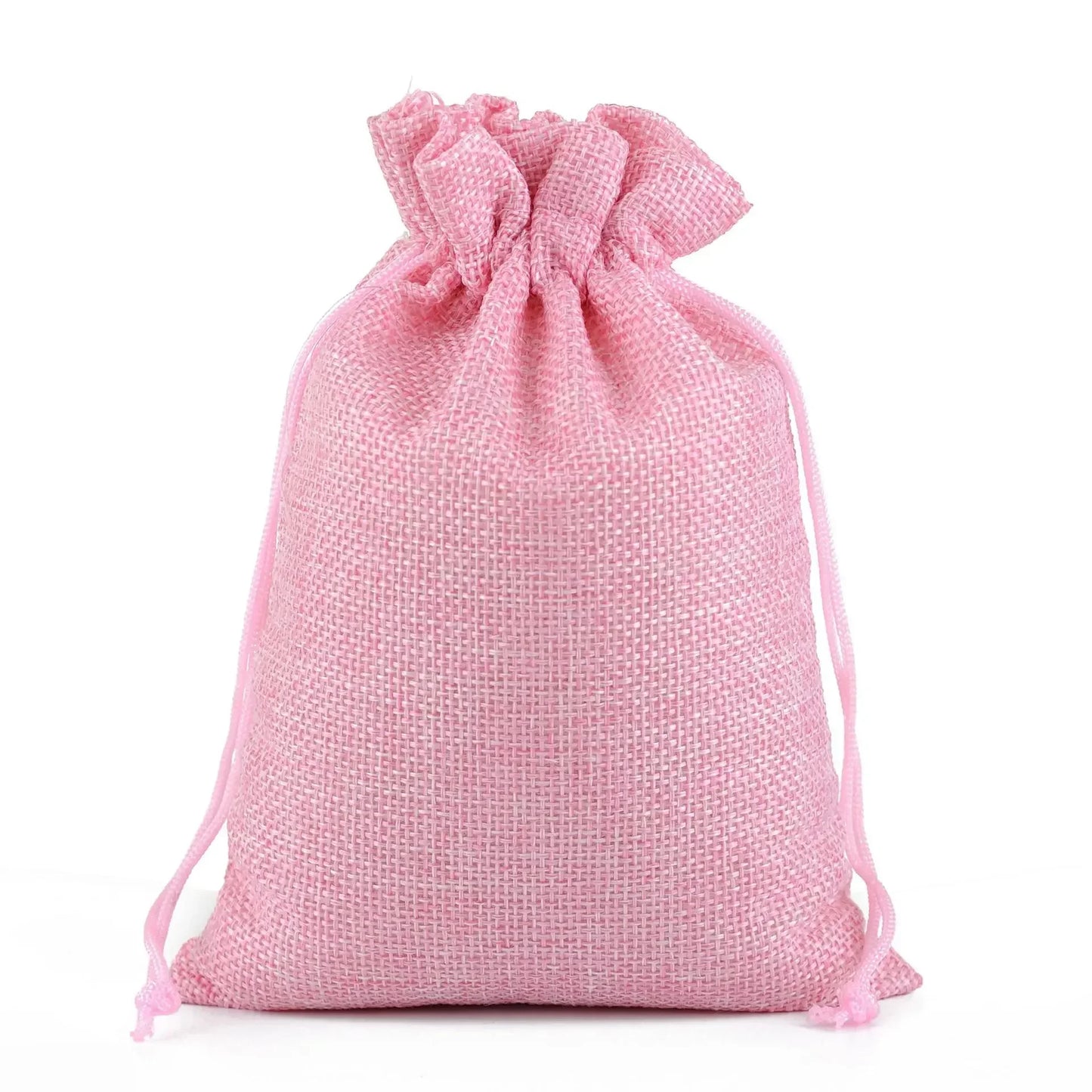 10Pcs Jute Natural Burlap Bag - Multi-Size Jewelry & Gift Bags