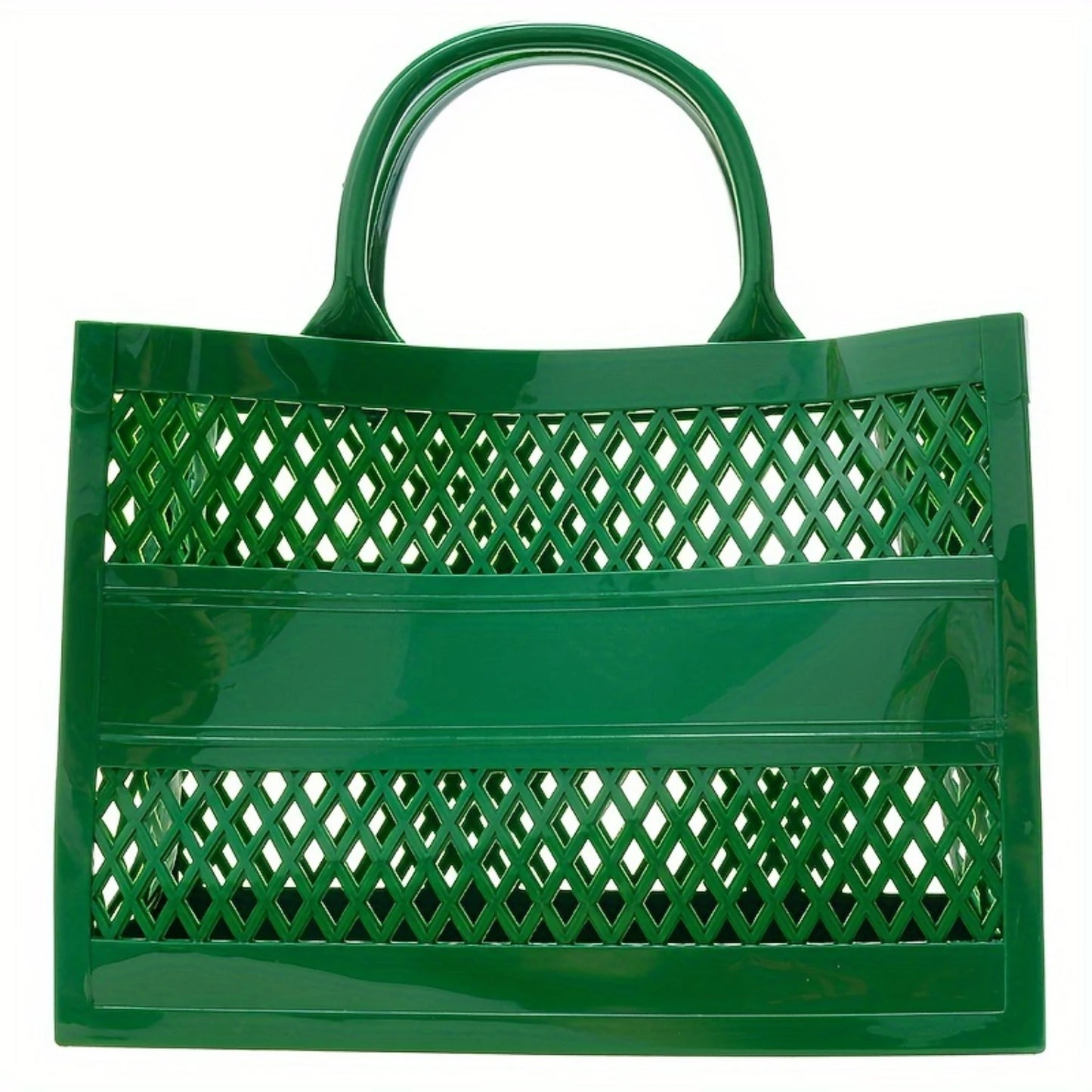 Candy-Colored Basket Bag - Large Capacity Beach Tote