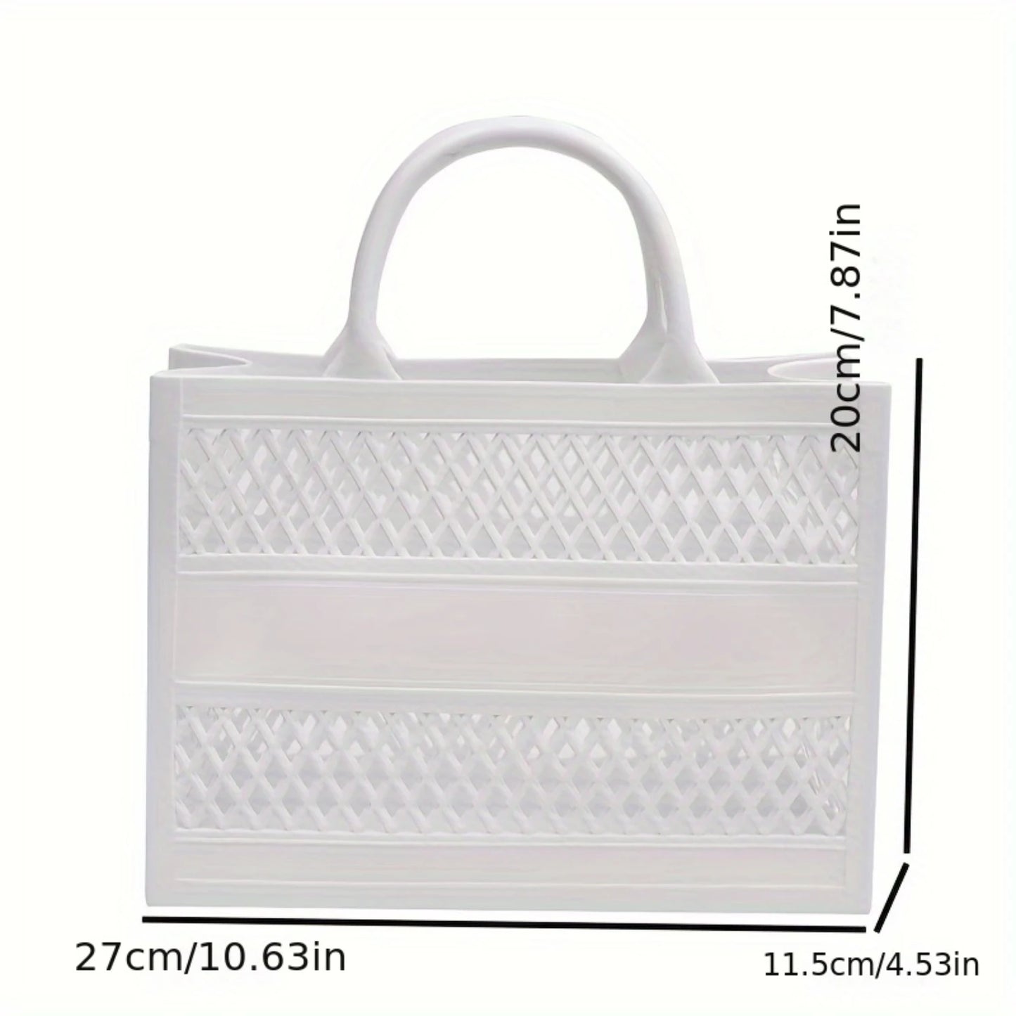 Candy-Colored Basket Bag - Large Capacity Beach Tote