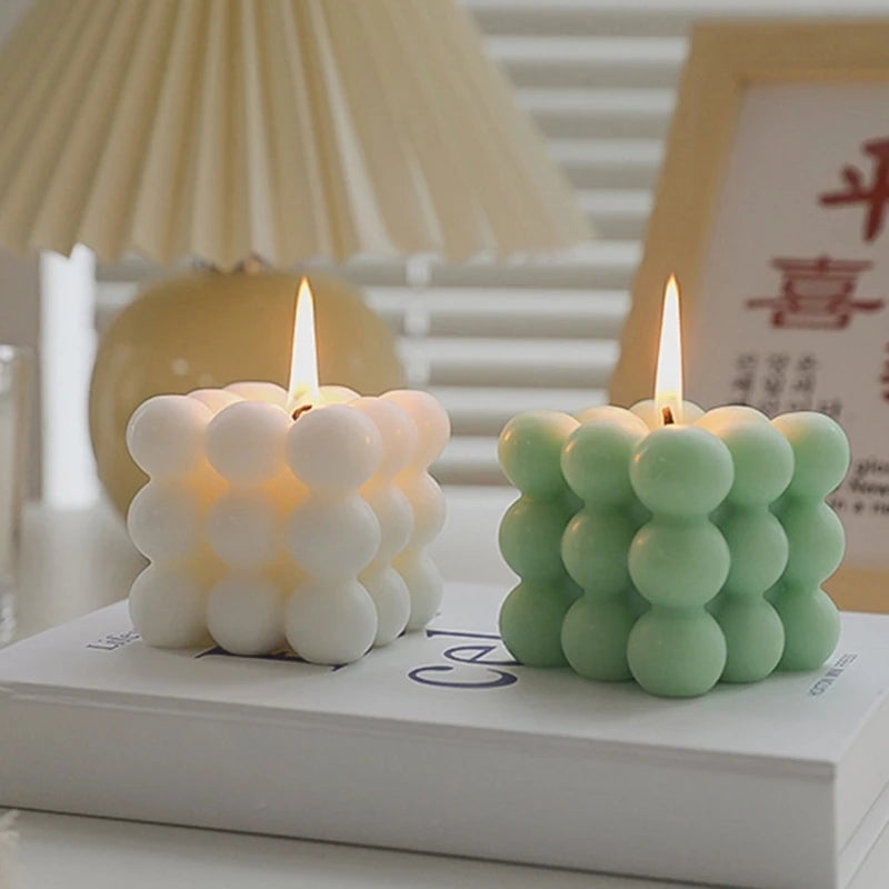 Big Cube Bubble Scented Candle - Soy Wax Aroma Candle