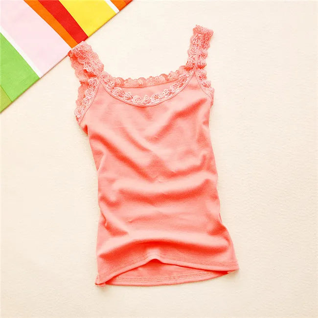 Summer Top Women Sleeveless Lace Tank Top - Sexy Women's Vest Tops