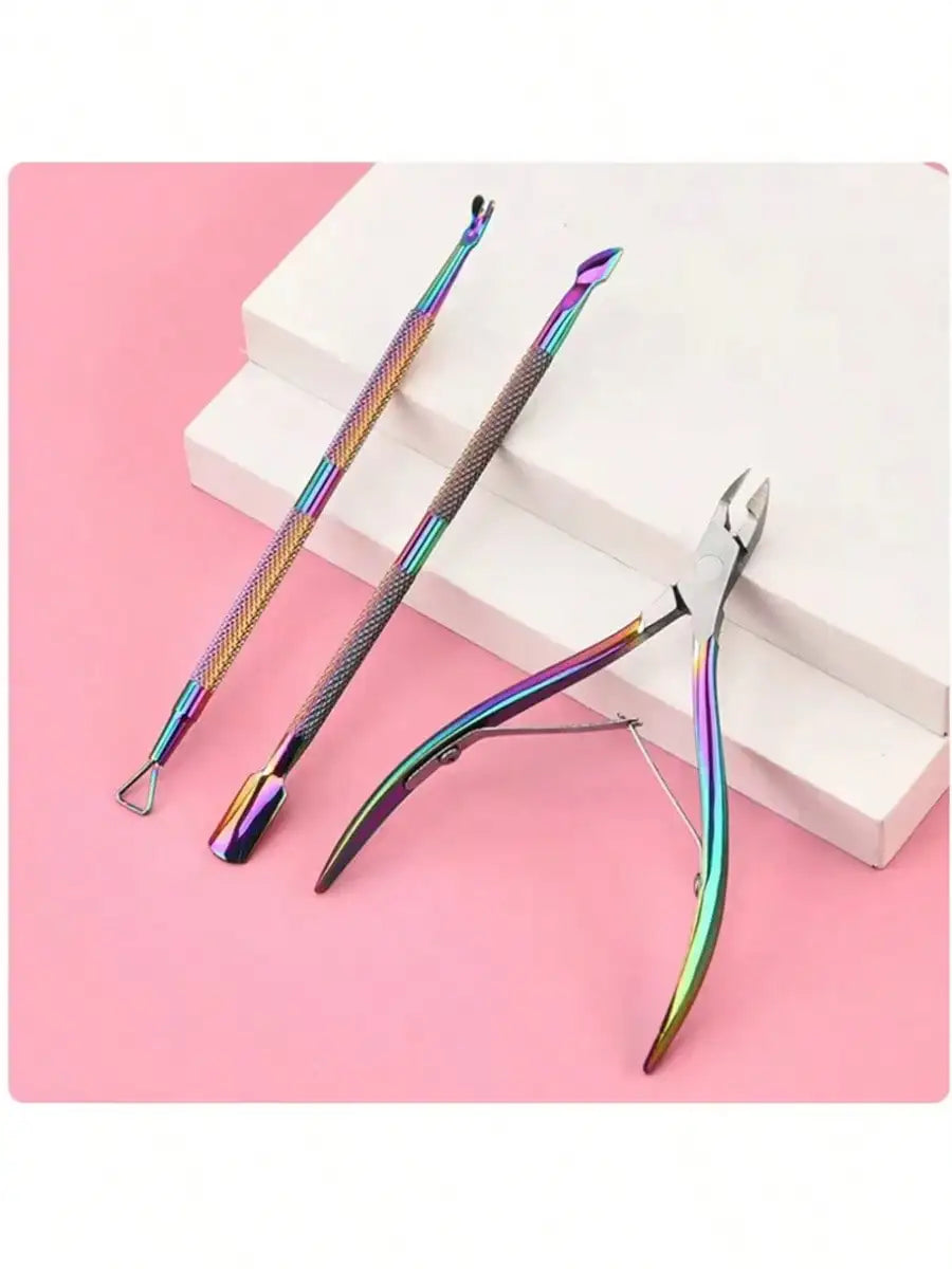 3 Pcs Nail Cutter Set | Stainless Steel Manicure Kit
