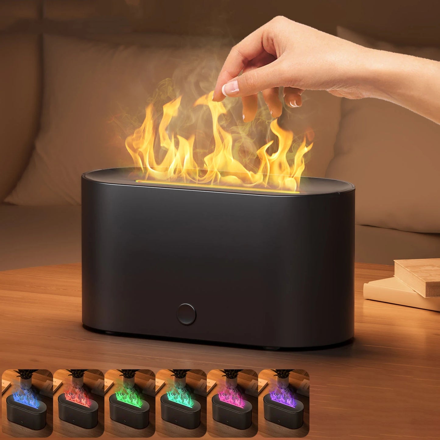 Flame Humidifier Aromatherapy Diffuser | Realistic Flame Effect