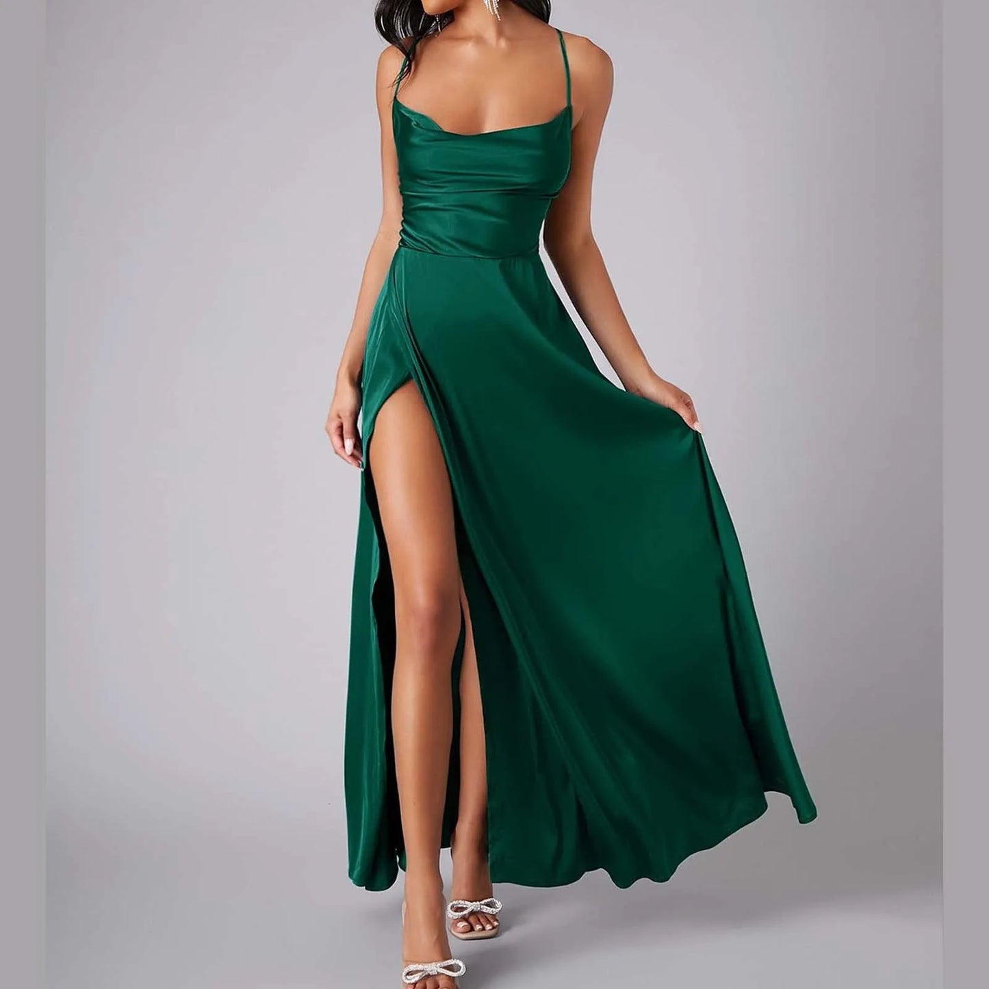 Chiffon Train Women Dress - Summer Tank Top Sleeveless Long Dress