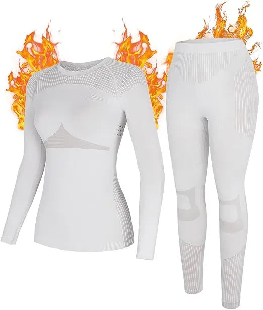 Anfilia Women Ski Thermal Underwear Set - Moisture-Wicking & Quick Dry