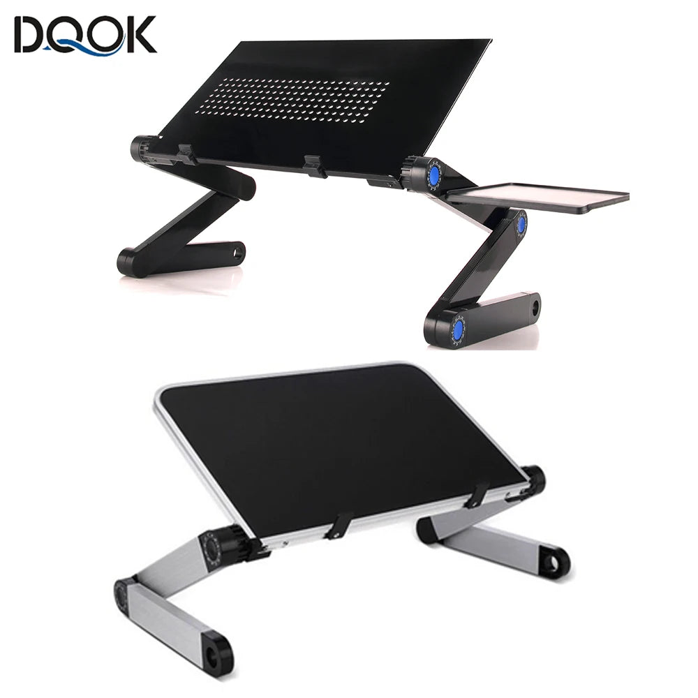 Portable Aluminum Laptop Desk Stand with Mouse Pad