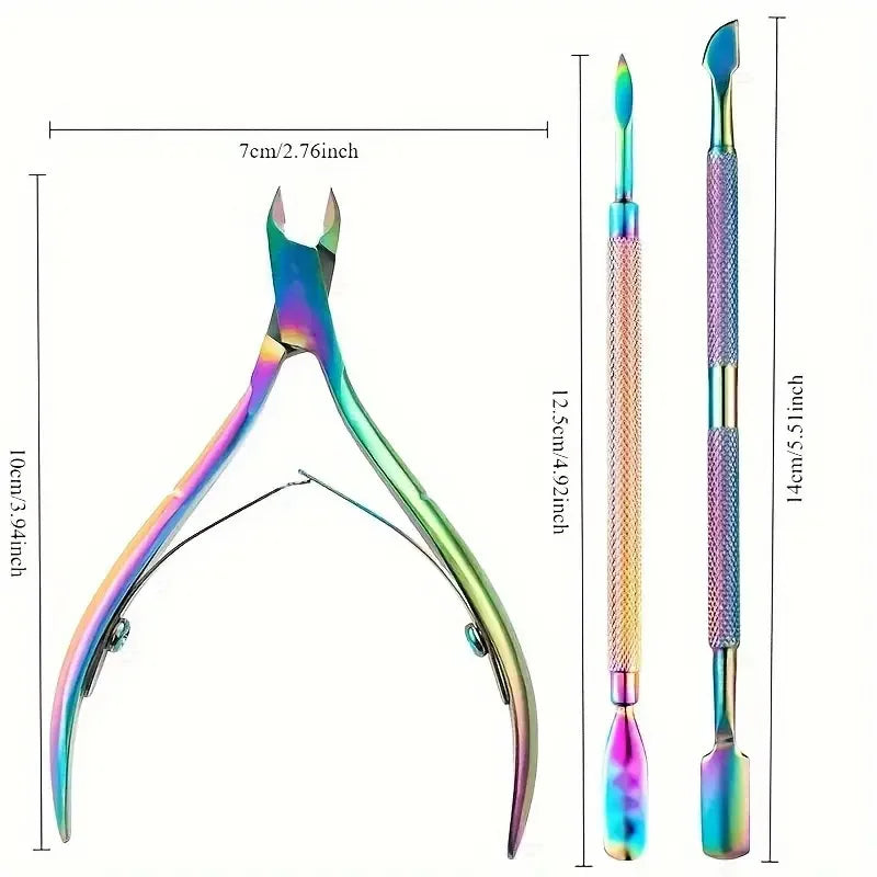 3 Pcs Nail Cutter Set | Stainless Steel Manicure Kit