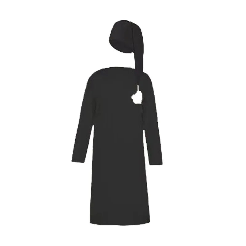 2025 Autumn Men's Nightgown Male Long Robe Solid Thin Loose Plus Size Long Sleeve One-Piece Pajamas for Men Bathrobe Homewear