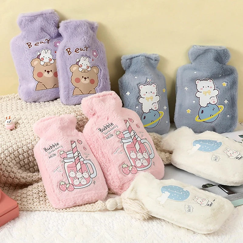 Cartoon Plush Rabbit Bear Hot Water Bottle