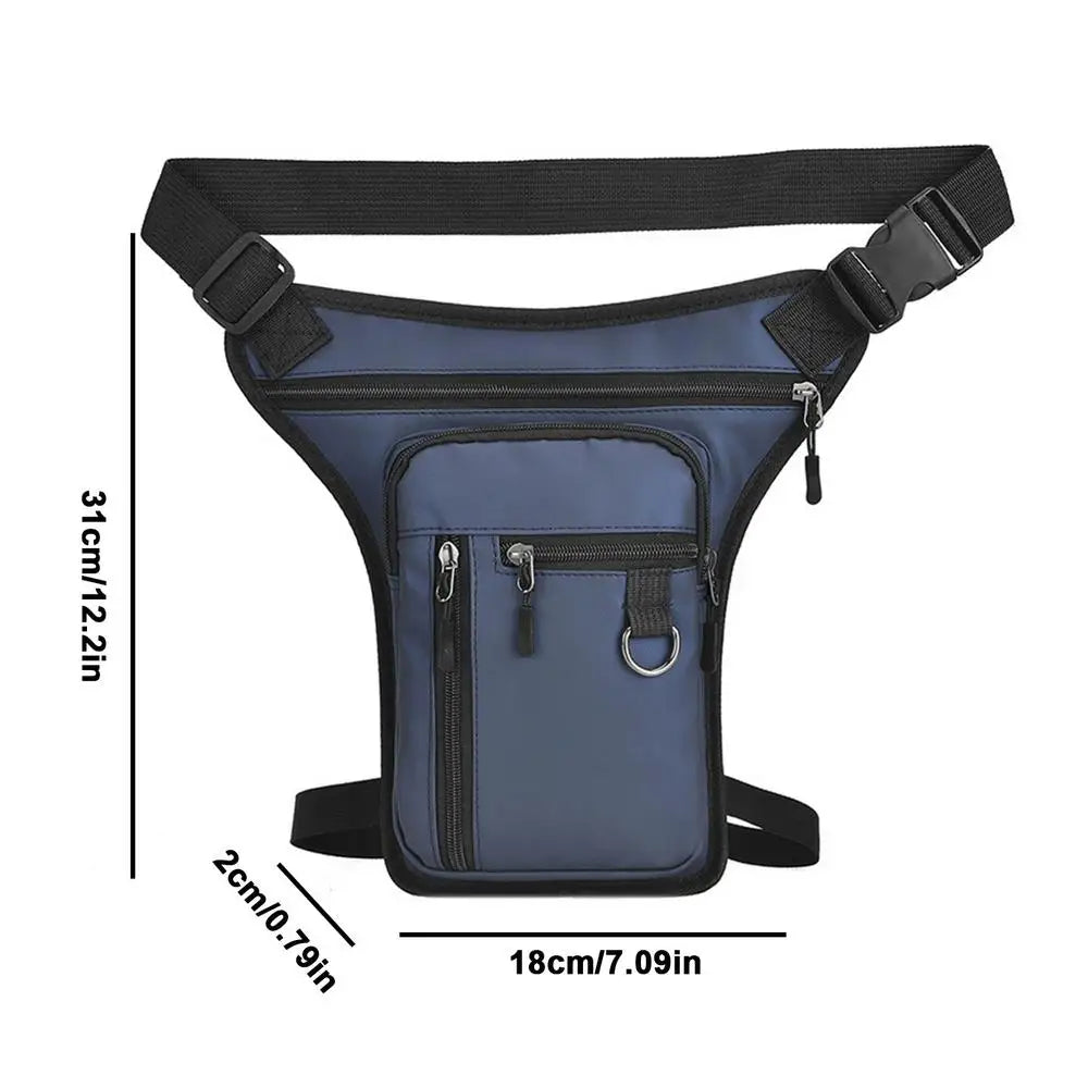 Waterproof Nylon Men Drop Leg Bag Pack Motorcycle Riding Casual Shoulder Cross Body Thigh Male Hip Belt Waist Bags