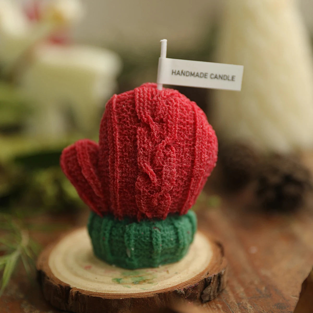 Christmas Glove Pattern Soy Wax Scented Candle - Rose Scent